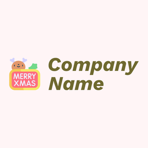 Merry christmas logo on a Snow background - Abstrato
