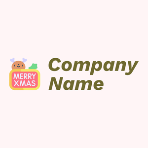 Merry christmas logo on a Snow background - Abstrait