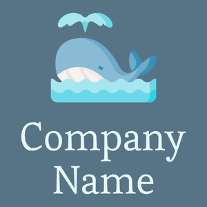 Whale logo on a Kashmir Blue background - Categorieën