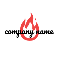 Logo de fondo de fuego - Citas Logotipo