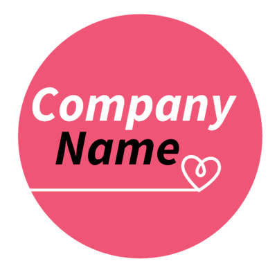 Logotipo rosa de forma redonda - Moda & Belleza Logotipo
