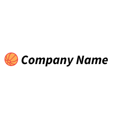 Logotipo pelota playa naranja - Juegos & Entretenimiento Logotipo