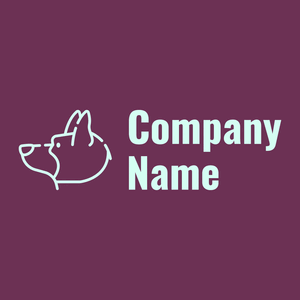 Corgi logo on a Palatinate Purple background - Animales & Animales de compañía