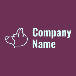 Corgi logo on a Palatinate Purple background - Tiere & Haustiere