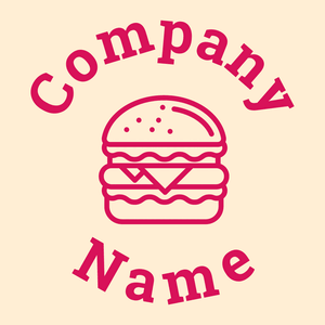 Burger logo on a pink background - Eten & Drinken