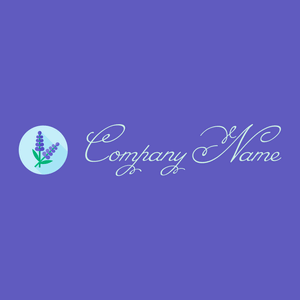 Lavender logo on a Blue Marguerite background - Floral