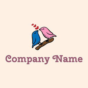Birds logo on a Seashell background - Animales & Animales de compañía