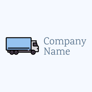 Outlined Truck logo on a Alice Blue background - Automobile & Véhicule