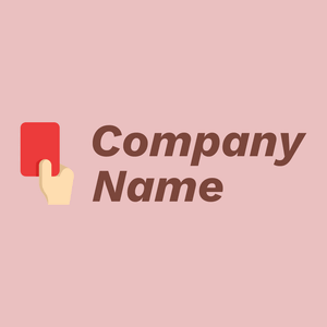 Red logo on a Beauty Bush background - Abstracto