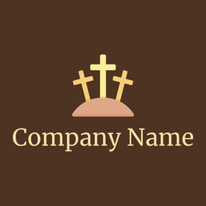 Good friday logo on a Indian Tan background - Religión