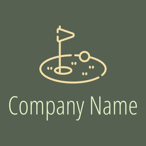 Golf logo on a Battleship Grey background - Games & Recreation