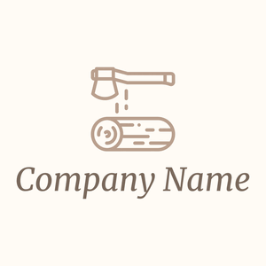 Wood logo on a Floral White background - Construcción & Herramientas