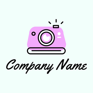 bright colored instant camera logo - Fotografia