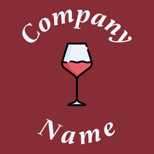 Wine glass logo on a Old Brick background - Agricultura