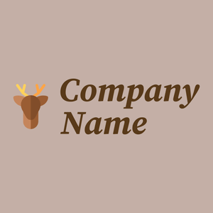 Deer logo on a brown background - Animali & Cuccioli