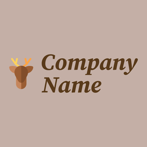 Deer logo on a brown background - Animais e Pets
