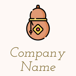 Rice wine logo on a Seashell background - Comida & Bebida