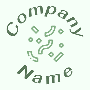 Green Confetti logo on a Honeydew background - Abstrait