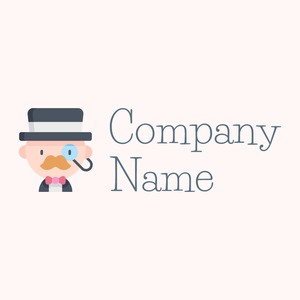 Rich man logo on a Snow background - Abstrait