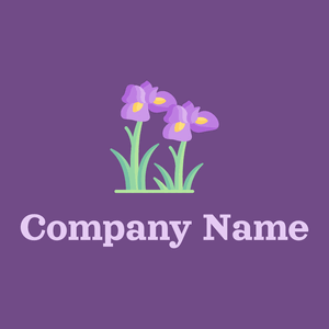 Purple Iris logo on a Affair background - Fiori
