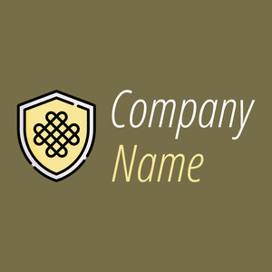 Shield logo on a dark green background - Religiosidade