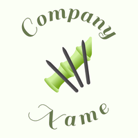 Green Bamboo logo on a Ivory background - Fiori