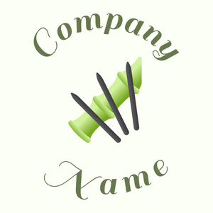 Green Bamboo logo on a Ivory background - Fiori