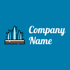 Fountain logo on a Cerulean background - Arquitetura