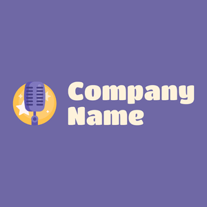 Microphone logo on a Scampi background - Arte & Entretenimiento