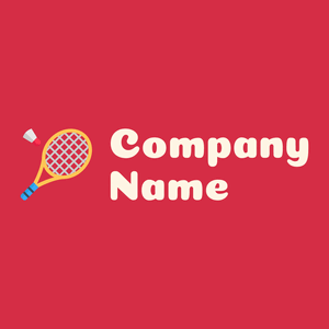 Badminton on a Brick Red background - Domaine sportif