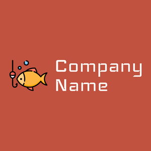 Fishing logo on a Sunset background - Spelletjes & Recreatie