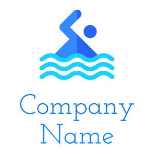 Swimming logo on a White background - Jogos & Recreação