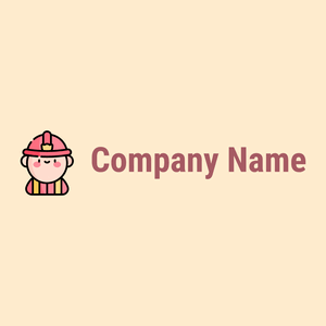 Firefighter on a Blanched Almond background - Seguridad