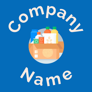 Food donation logo on a Navy Blue background - Alimentos & Bebidas