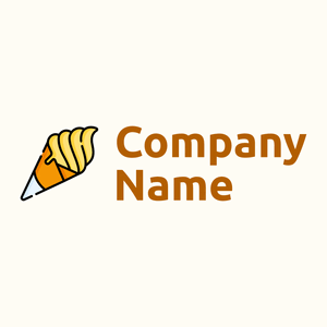 Ice cream logo on a Floral White background - Essen & Trinken