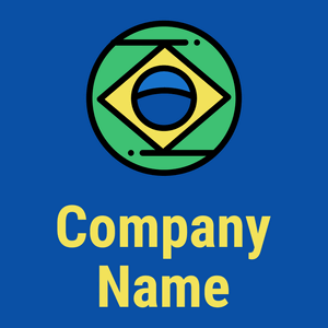 Brazil logo on a Egyptian Blue background - Voyage & Hotel