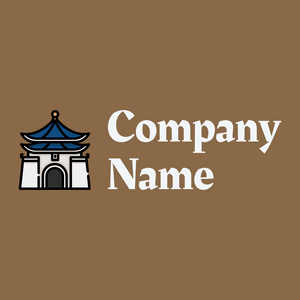 Chiang kai shek logo on a Dark Wood background - Architectuur