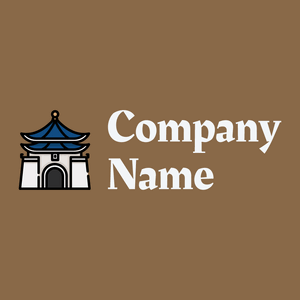 Chiang kai shek logo on a Dark Wood background - Architettura