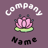 Lotus flower logo on a Trendy Pink background - Fiori