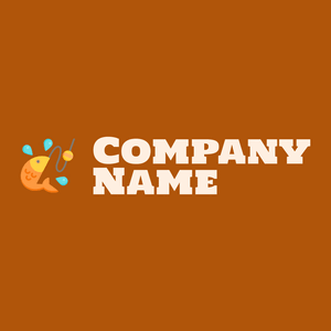 Fishing logo on a Rust background - Spelletjes & Recreatie