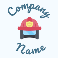 Firefighter helmet on a Alice Blue background - Seguridad