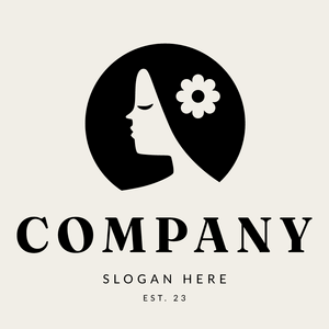 logo of minimalist woman profile in circle - Mode & Schönheit