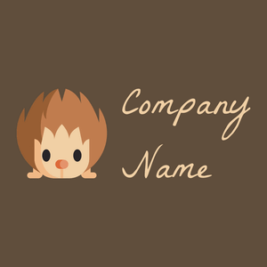 Hedgehog logo on a Brown Derby background - Tiere & Haustiere