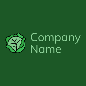 Cabbage logo on a Camarone background - Agriculture