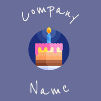 Midnight Blue Cake on a Waikawa Grey background - Spelletjes & Recreatie
