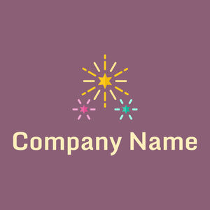 Fireworks logo on a Mauve Taupe background - Abstrait