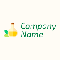 Oil logo on a Floral White background - Floral