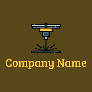 Laser logo on a Antique Brass background - Medizin & Pharmazeutik