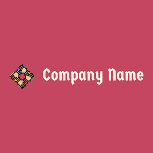 Cooperation logo on a Mandy background - Abstracto