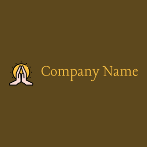Meditation logo on a Dark Brown background - Religiosidade